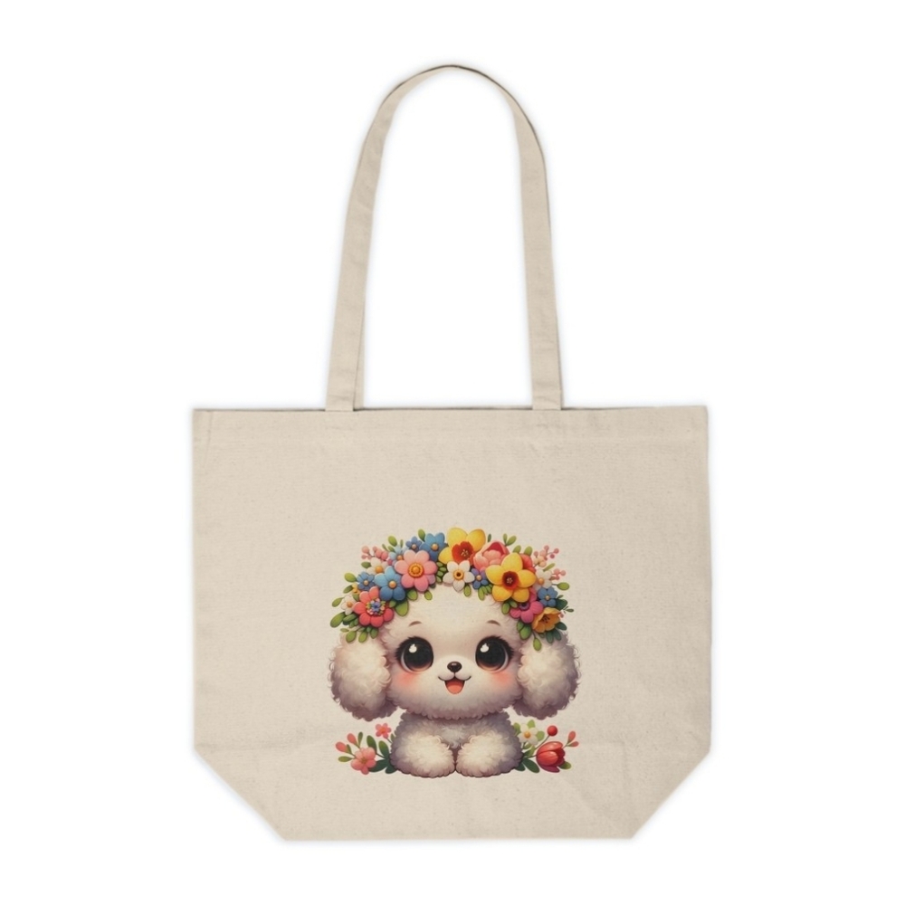 Poodle Custom Canvas Tote Bag